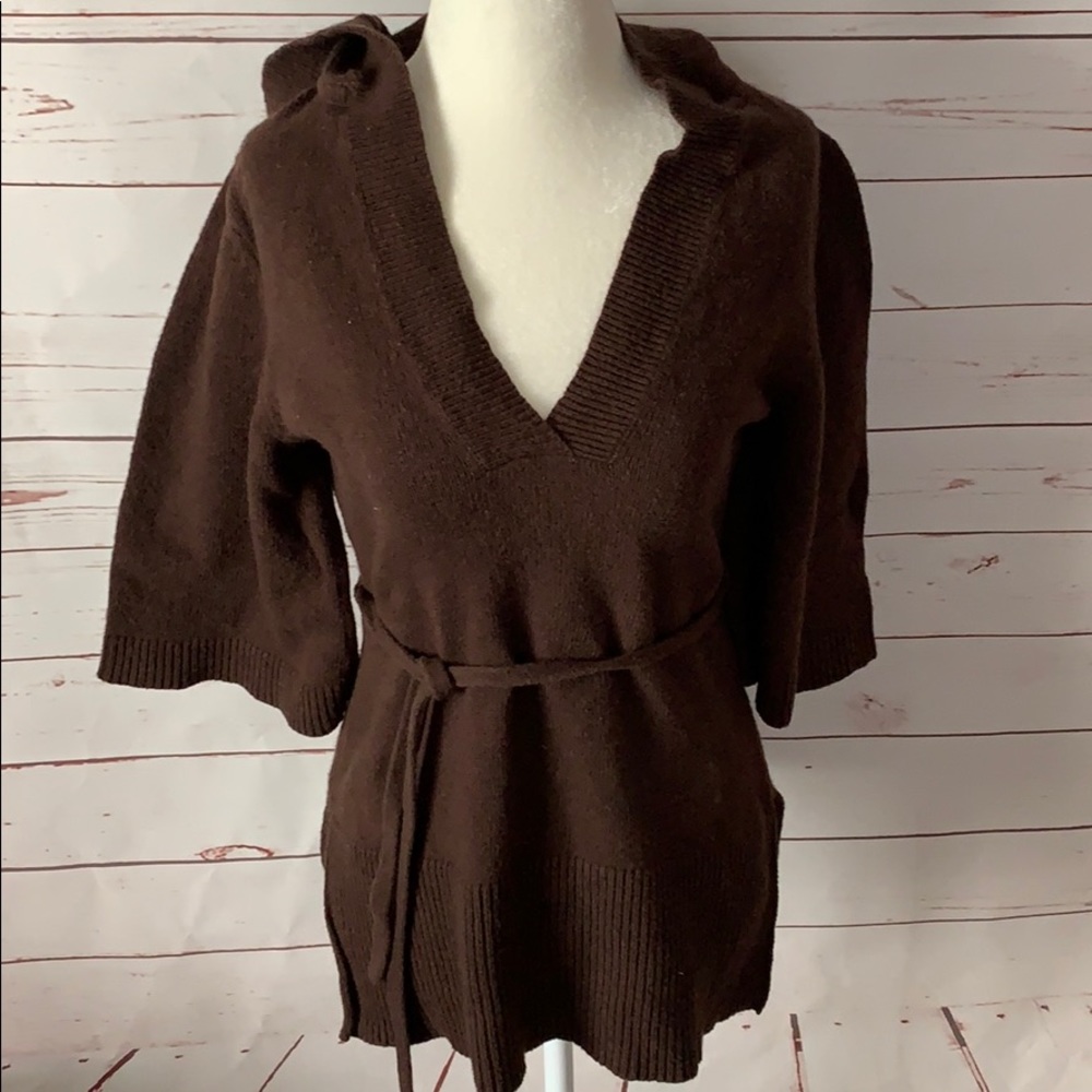 GAP Brown Cotton/wool/Nylon blend Hooded Sweater